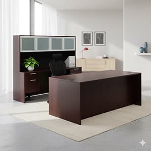 Everyday Mahogany laminate finish chip — goSIT stocked finish