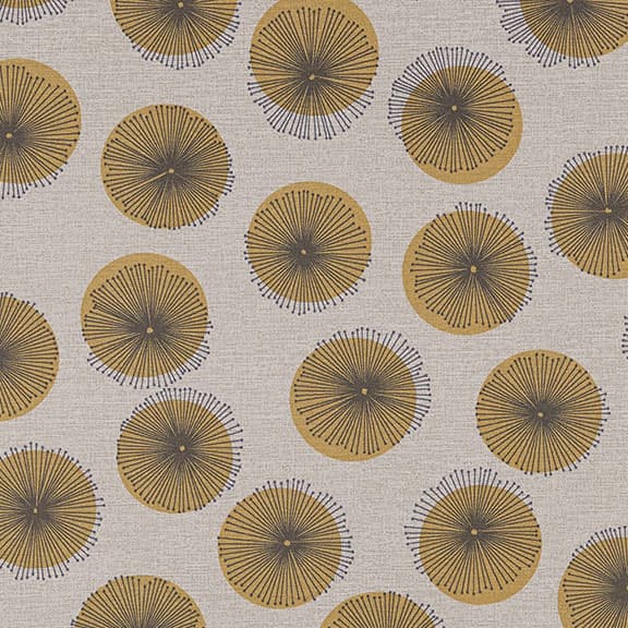 CF Stinson Petal Dots upholstery in Sunflower — golden yellow commercial fabric